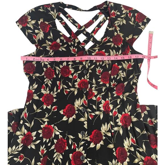 Vtg Betsy Lauren Floral Rayon Button Front Midi Dress Size 10 Feminine Romantic - Picture 8 of 11